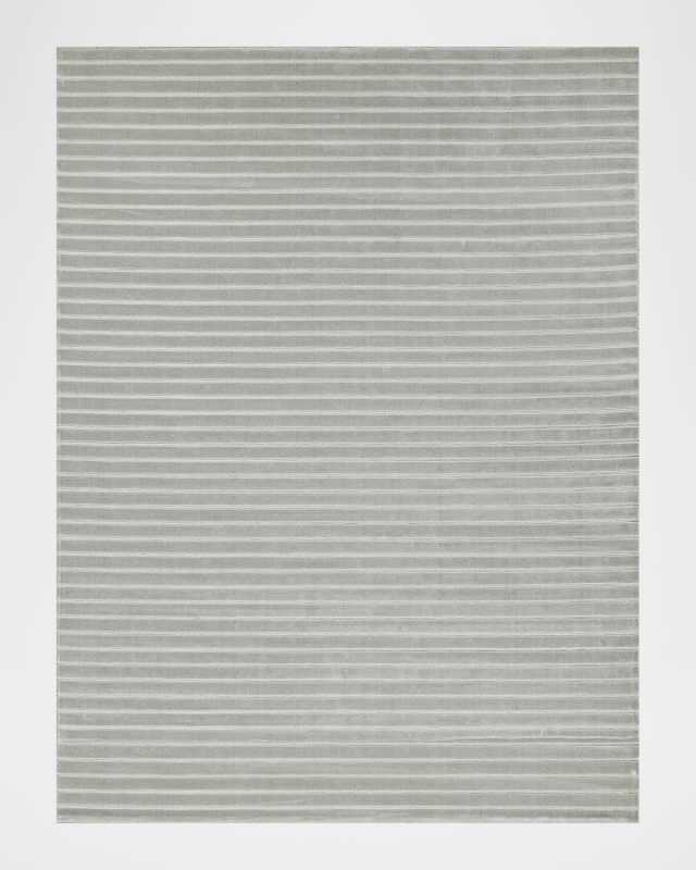 Amani Hand-Loomed Silver Rug, 9' x 12'